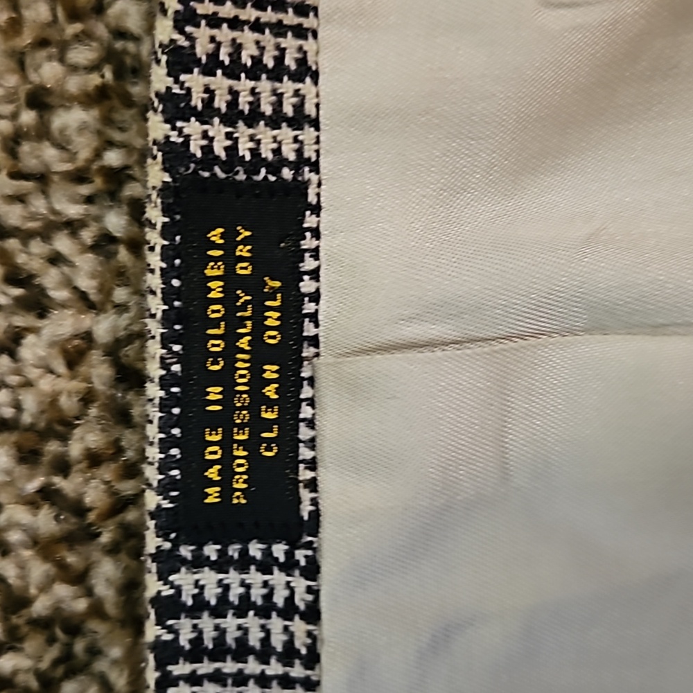 Vintage Oscar de la Renta Plaid Houndstooth Blazer - Picture 5 of 6